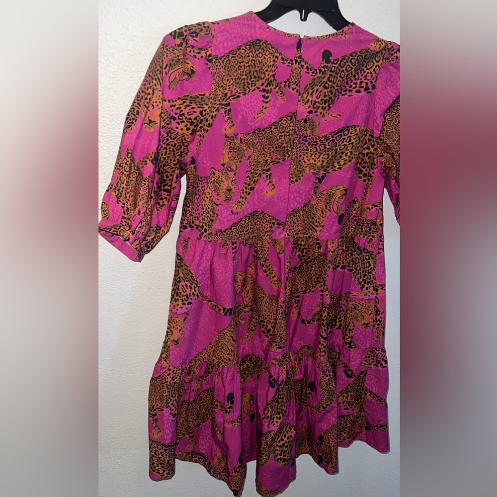FARM Rio Fuchsia Leopard Mini Dress Size Small - Picture 8 of 9